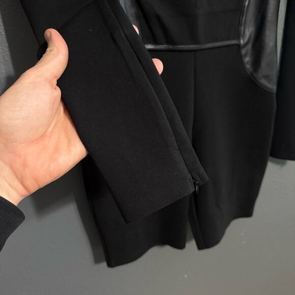 Maniere De Vior NWOT Black Pleated Bandage Playsuit Romper Size 8 - Picture 6 of 9